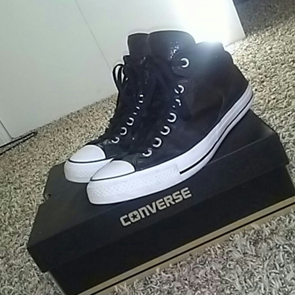 Leather converse high top